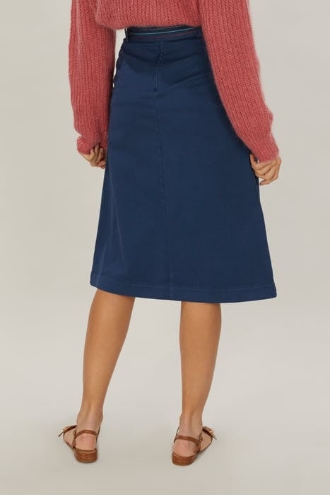 HIGH WAIST SKIRT FANCY BELT BLUE 3