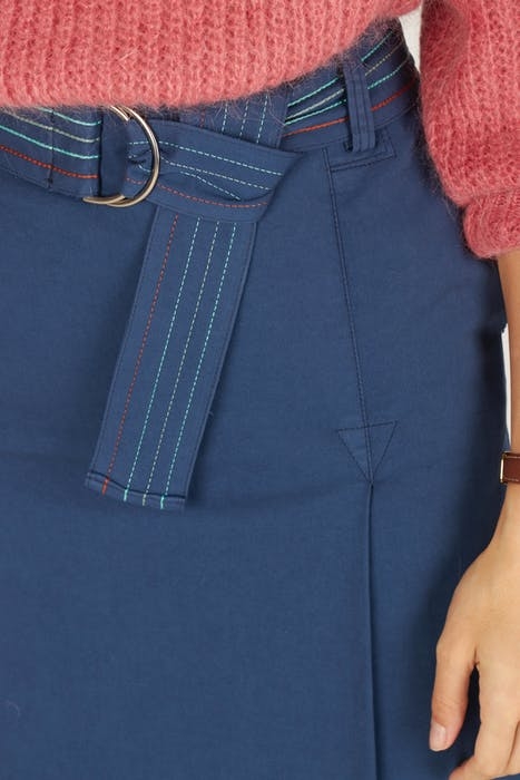 HIGH WAIST SKIRT FANCY BELT BLUE 4