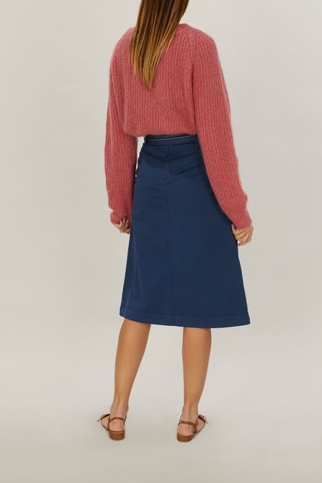 HIGH WAIST SKIRT FANCY BELT BLUE 5