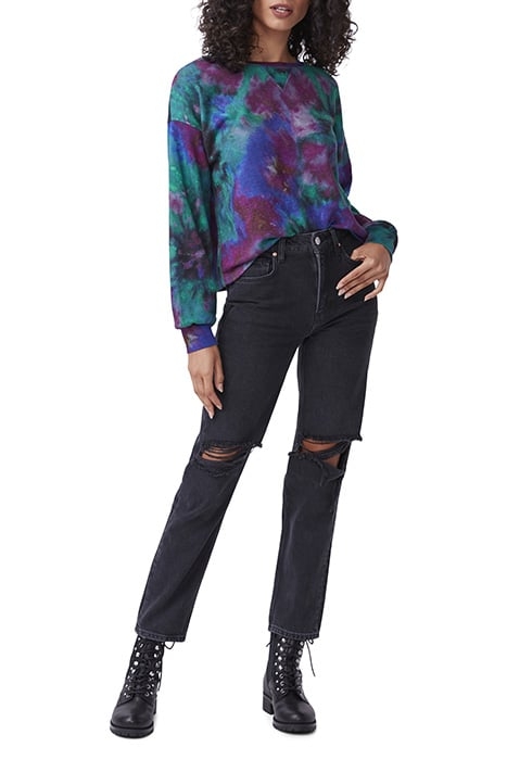 SARAH STRAIGHT CABALLO INSEAM BLACK MEADOW DESTRUCTED 2