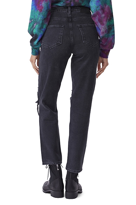 SARAH STRAIGHT CABALLO INSEAM BLACK MEADOW DESTRUCTED 4