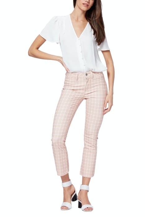 COLETTE FAUX WELT PKT RAW HEM MICRO REEF PLAID 1