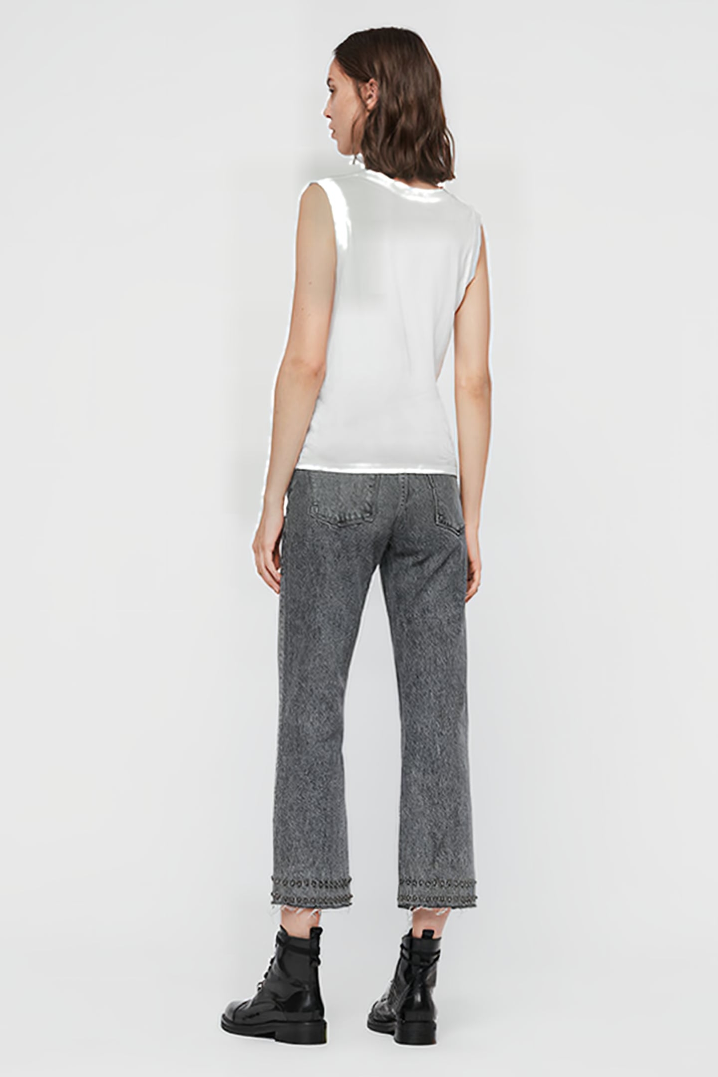 AVA STUD HEM JEAN WASHED BLACK 2