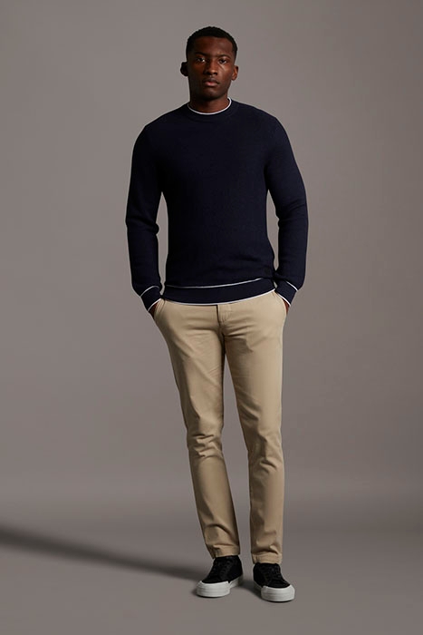 BLACK EAGLE TEXTURE KNIT CREW NECK DARK NAVY 3