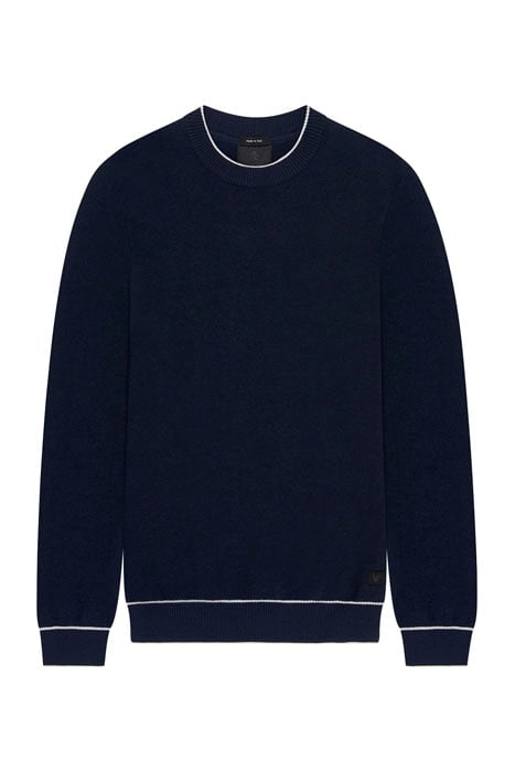 BLACK EAGLE TEXTURE KNIT CREW NECK DARK NAVY 5