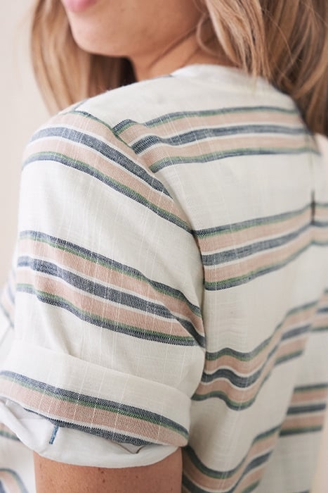 STRIPE TOP IVORY PRINT 5