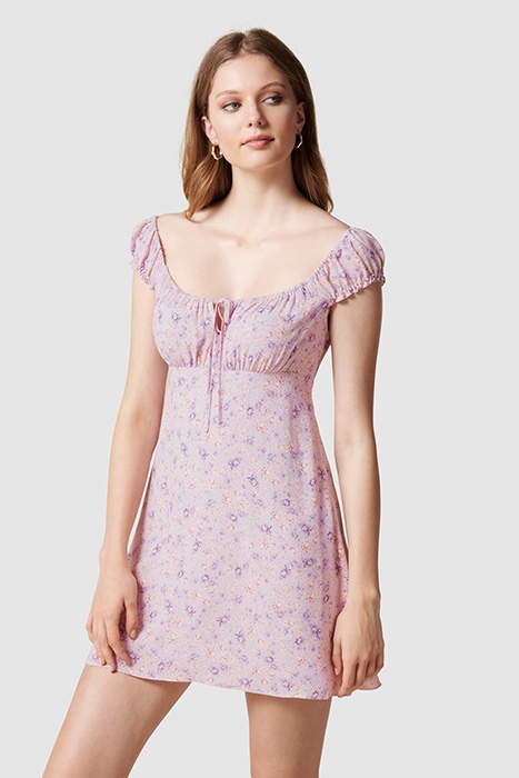 IMOGEN PRINTED MINI SUN DRESS LILAC FIELDS 3