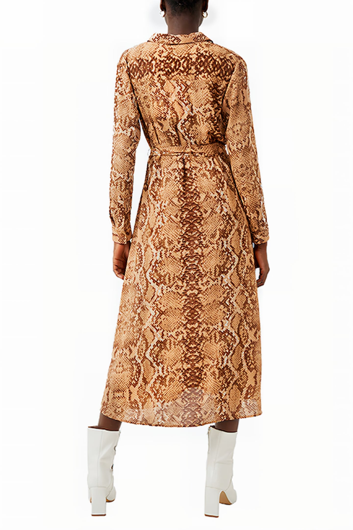 ESO SNAKE PRINT SHIRT DRESS NUDE MULTI 2
