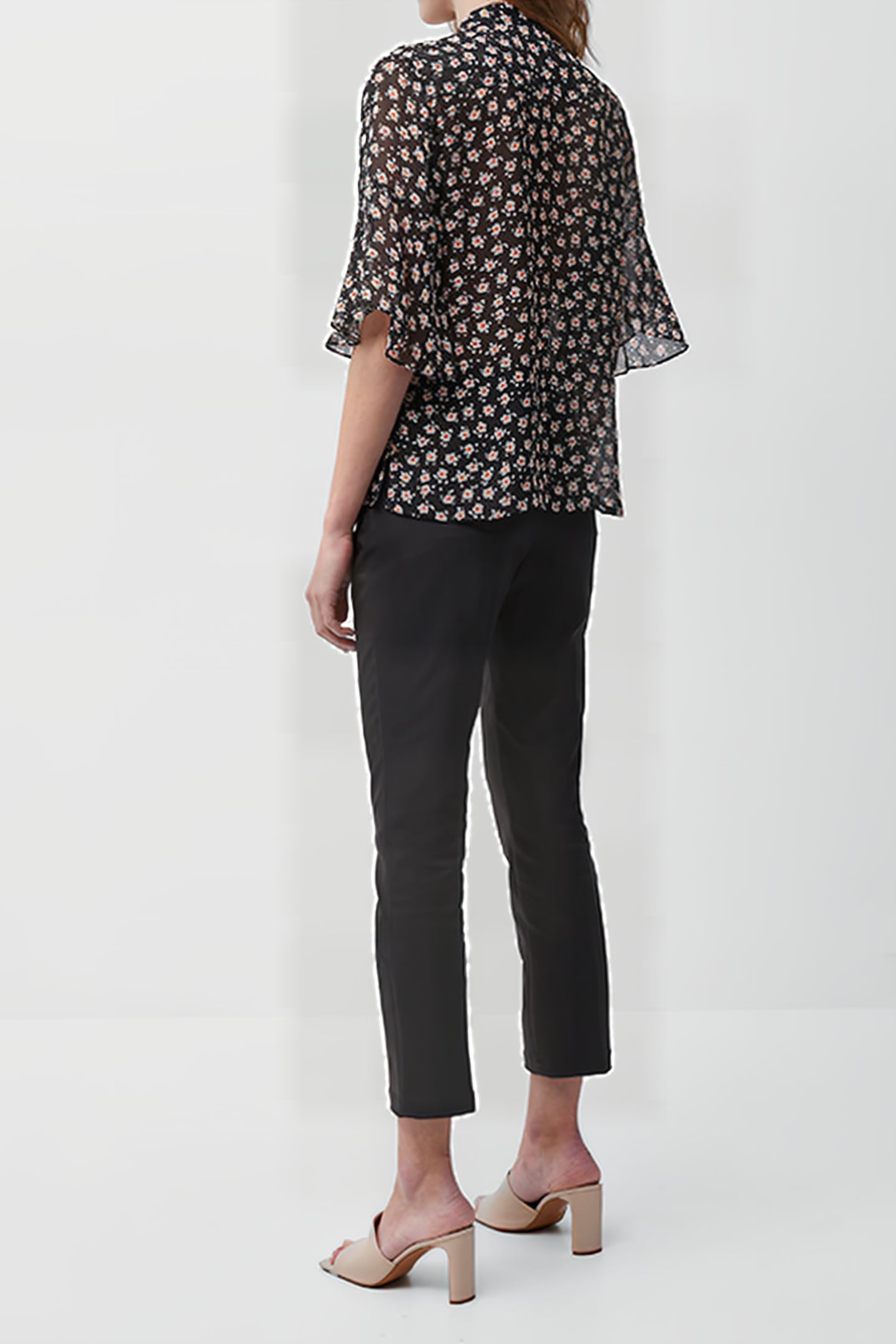 ESO AURA DITSY PINTUCK SHIRT BLACK MULTI 3