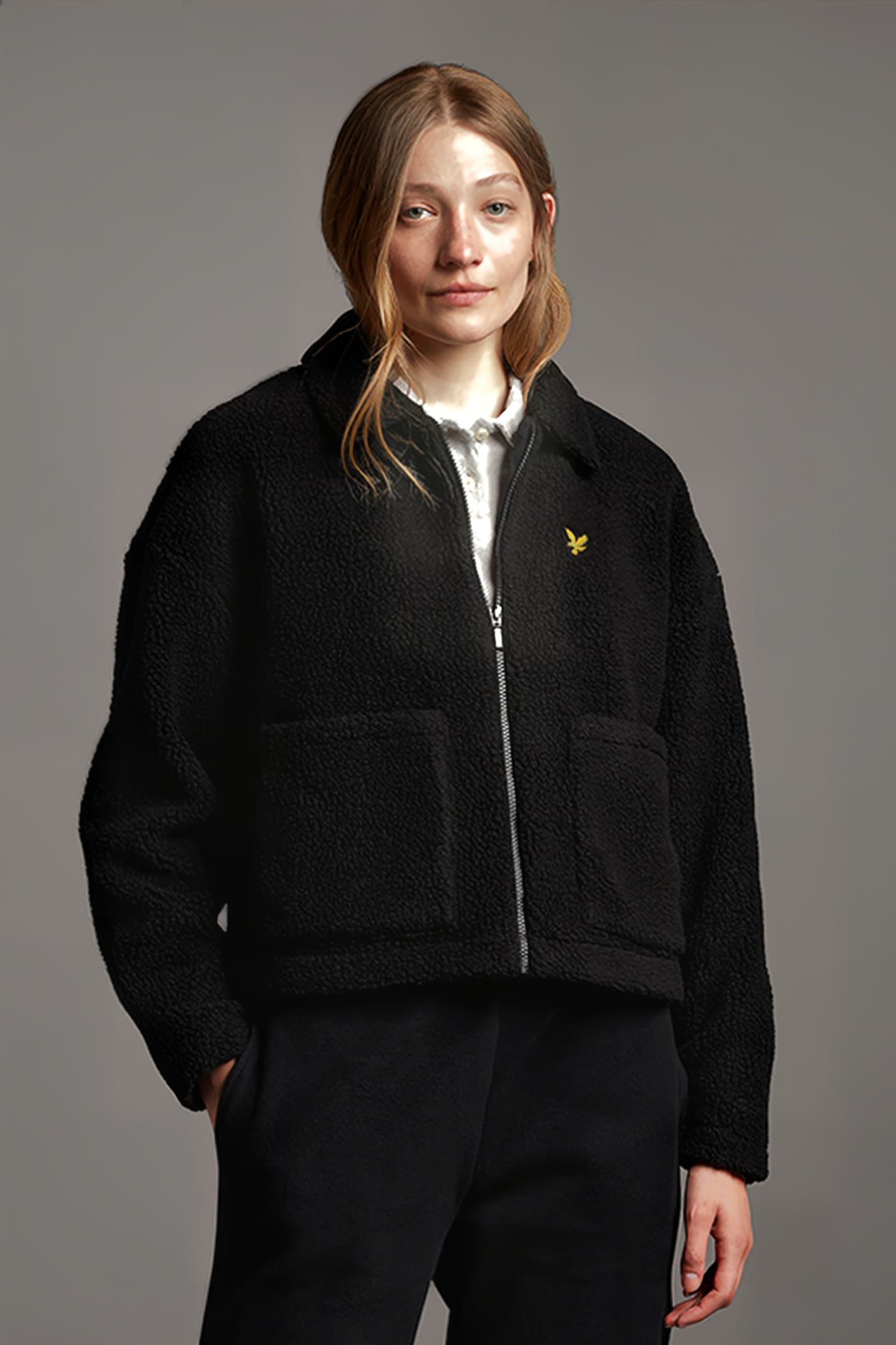 SHEARLING JACKET JET BLACK 1