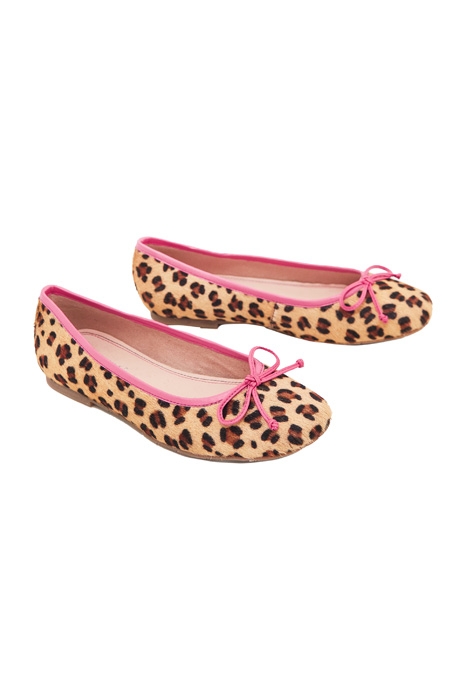 BOW BALLET PUMP BROWN PRINT 2