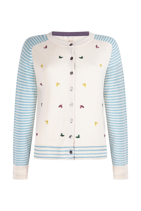 HAWTHORN EMBROIDERED CARDI GREY MULTI 1