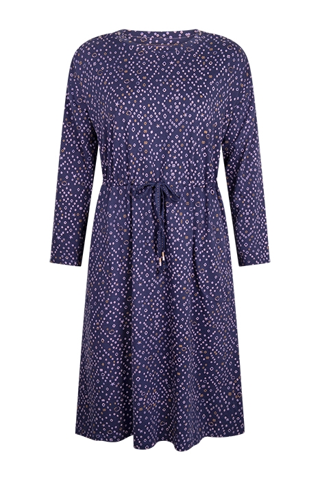 POPPY JERSEY DRESS NAVY PRINT 1