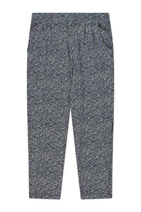 MAISON JERSEY PRINTED TROUSER NAVY PRINT 1