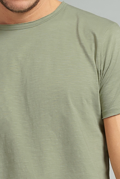 BASIC ROUND NECK TEE SLUB JERSEY SEAGRASS 4