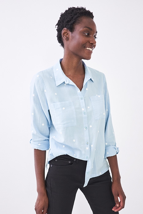 EMILIA  COTTON SHIRT BLUE 2