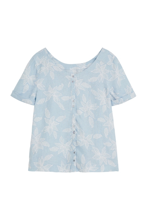 EDIE LINEN TOP BLUE MULTI 1