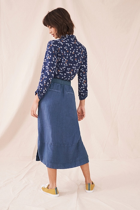 EFFIE LINEN SKIRT  BLUE 2