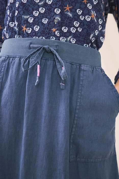 EFFIE LINEN SKIRT  BLUE 4