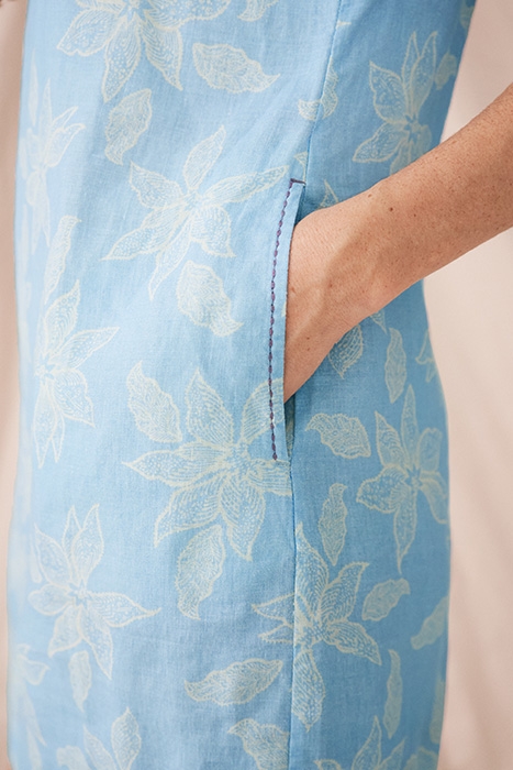 EDIE LINEN DRE  BLUE 4