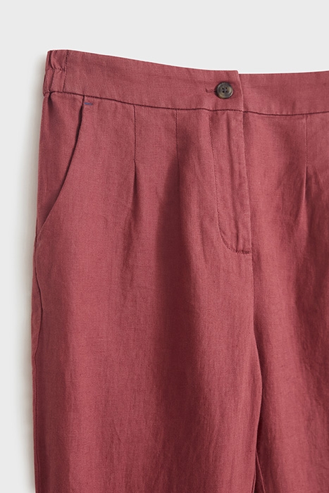 MADDIE LINEN TROUSER MID PLUM 5