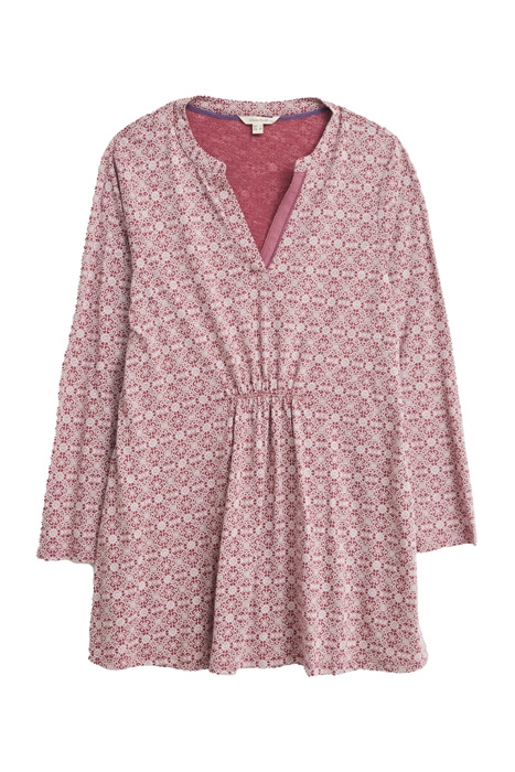 HALLIE JERSEY TUNIC PLUM MULTI 1