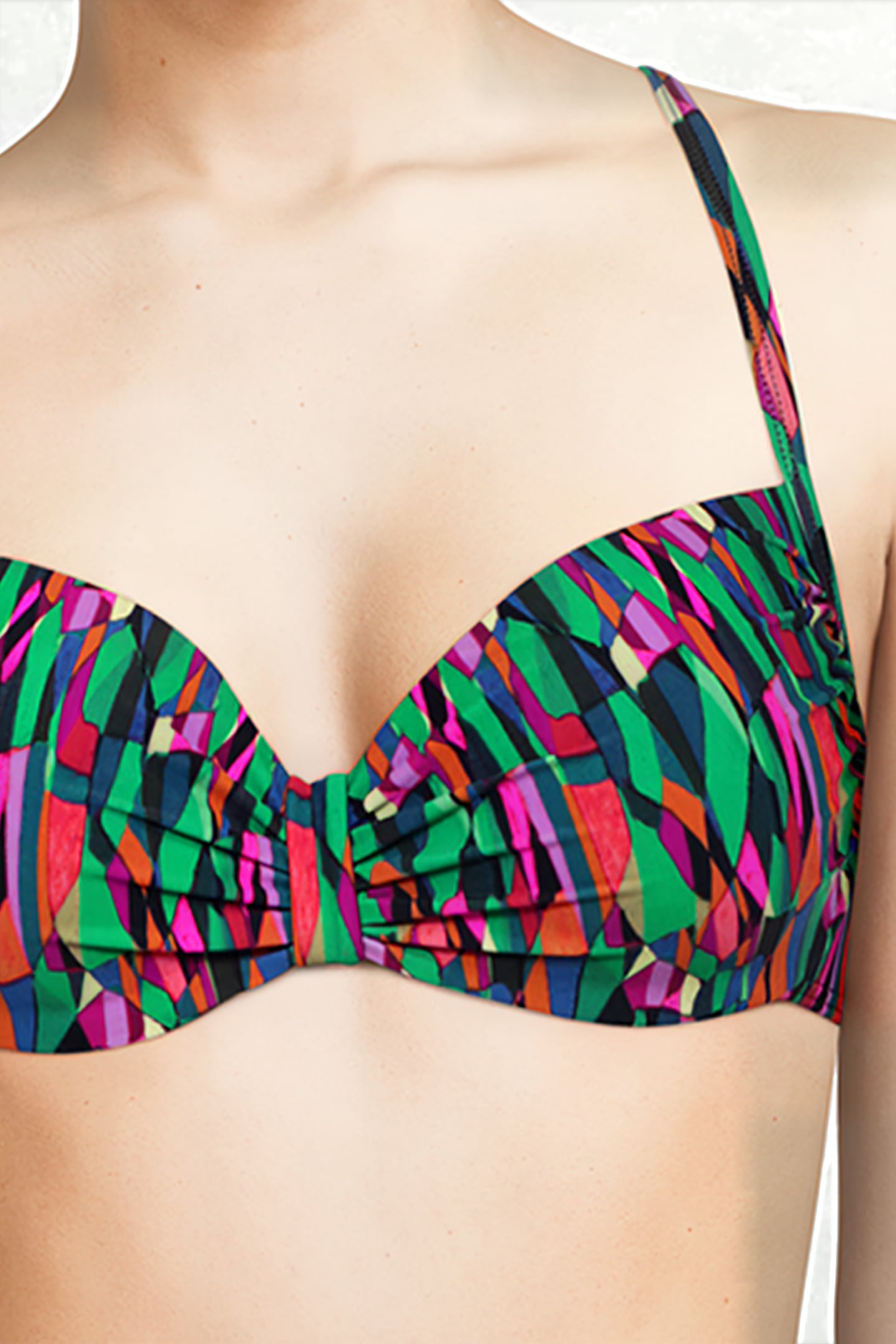 SW BRA TSHIRT BABETTE GEOMETRIC GREEN LEAF 4