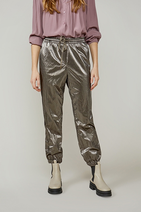 TROUSERS COATED FABRIC 7 - BROWNS 1