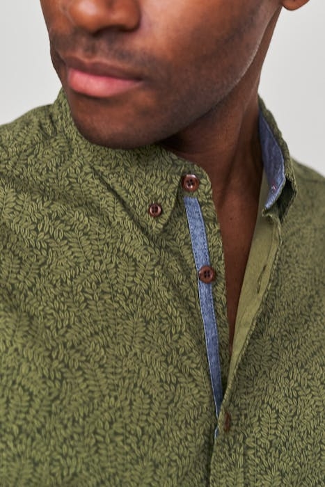 BASIL PRINT SHIRT GREEN PRINT 4