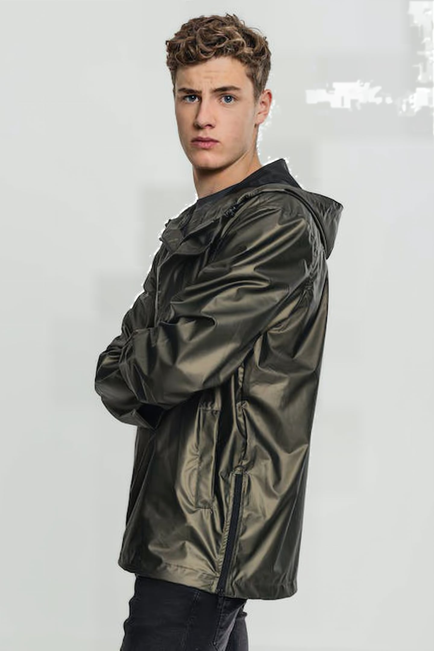 LIGHT PULL OVER JACKET OLIVE 5