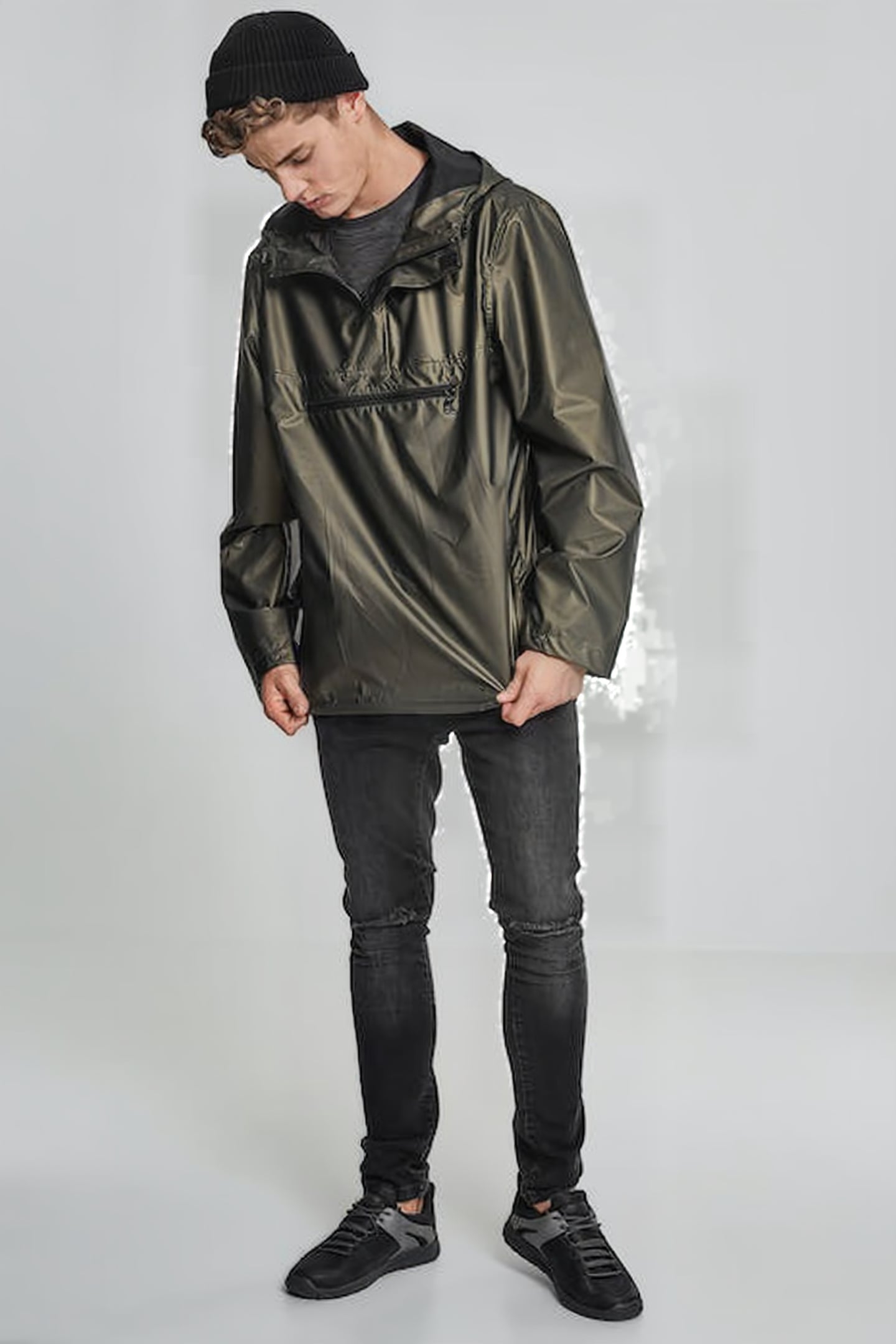 LIGHT PULL OVER JACKET OLIVE 4