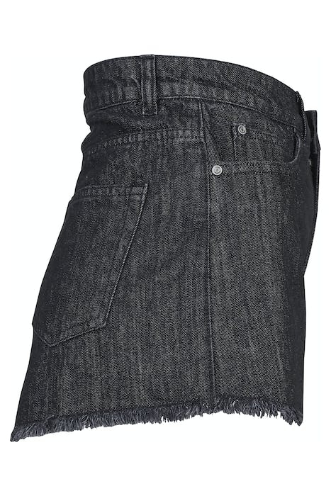 LADIES DENIM HOTPANTS BLACK WASHED 8