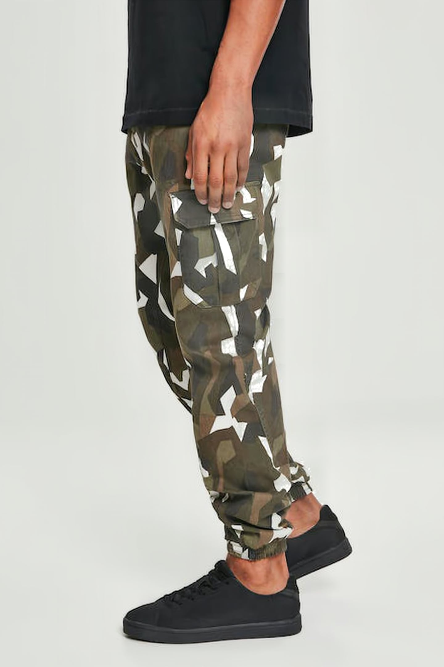 GEOMETRIC CAMO STRETCH TWILL CARGO PANTS WOOD CAMO 6