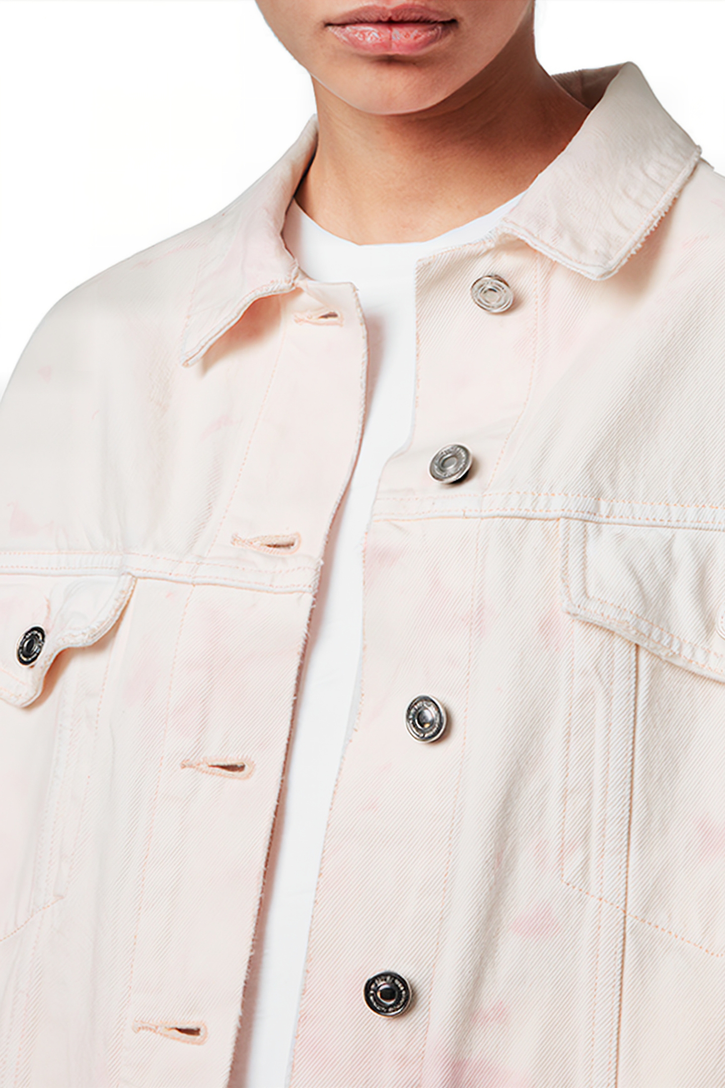 ELMA DYE DENIM JACKE CHALK WHITE/PINK 7