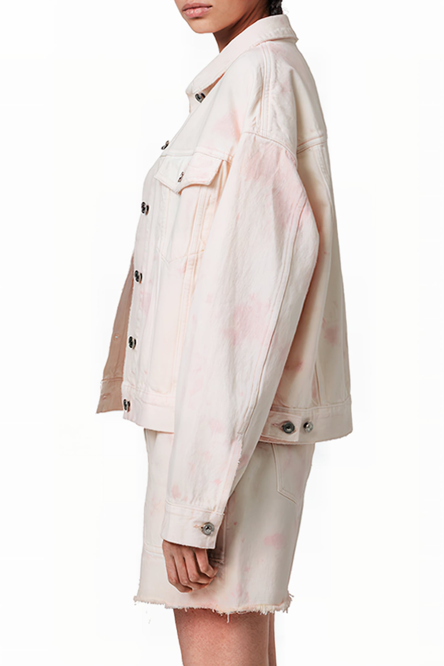 ELMA DYE DENIM JACKE CHALK WHITE/PINK 5