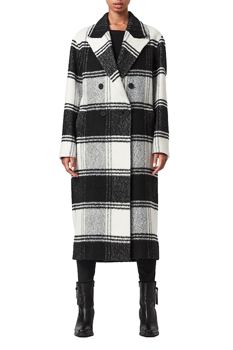 LOTTIE CHECK COAT BLACK/WHITE 2
