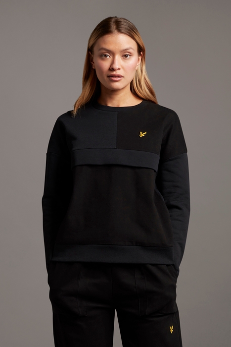 CANVAS MIX SWEATSHIRT JET BLACK 1