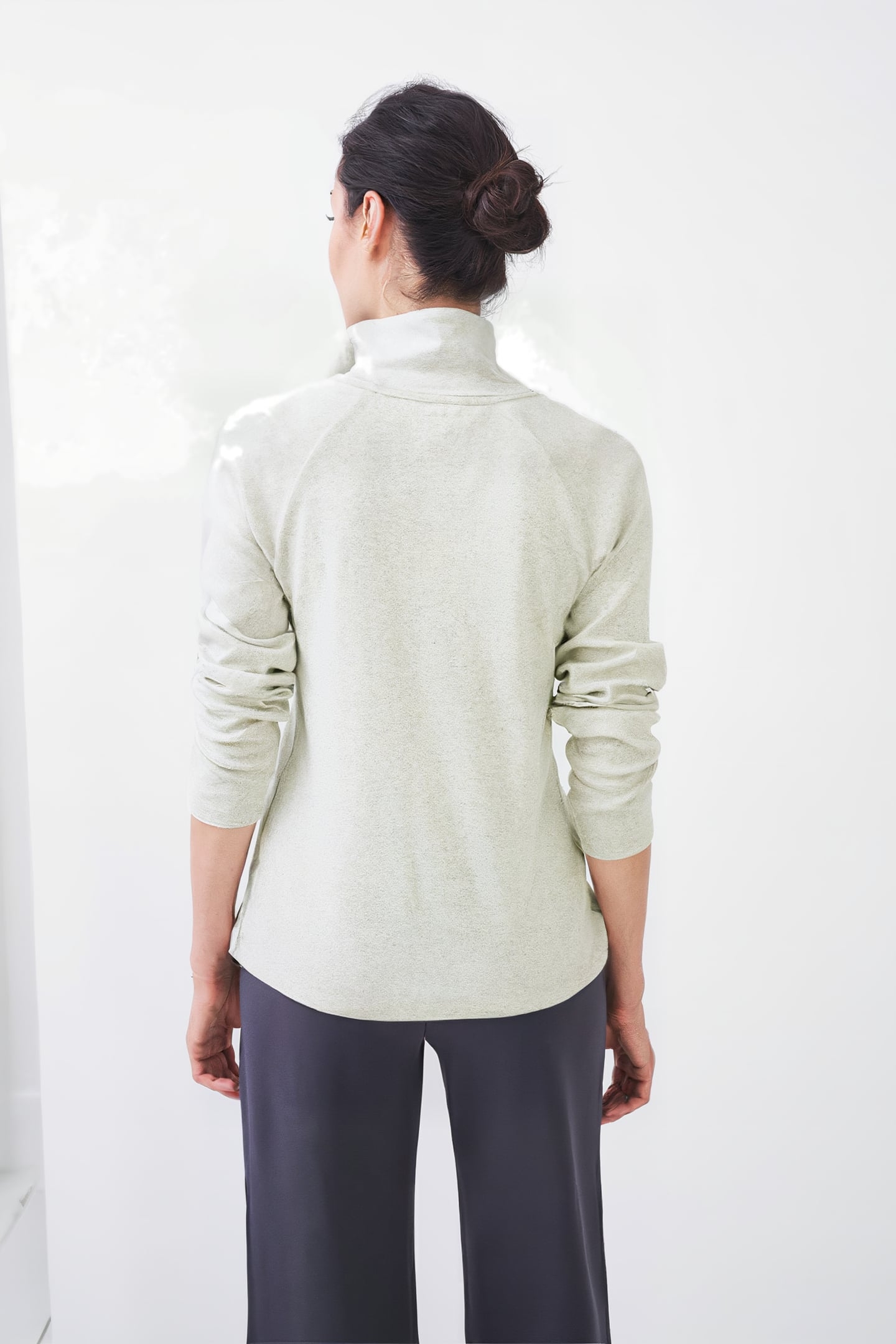 BILLY BUTTON THROUGH ROLL NECK GREY MARL 2