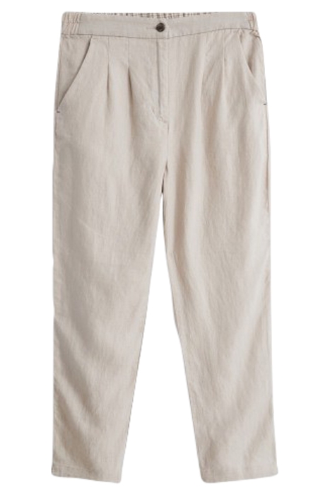 MADDIE 7/8 LINEN TROUSER  GREY 1