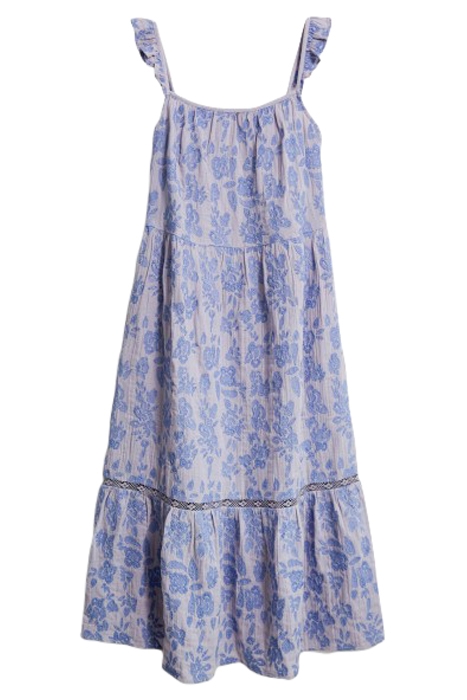ANNABELLE EMBROIDERED DRE MID BLUE 1