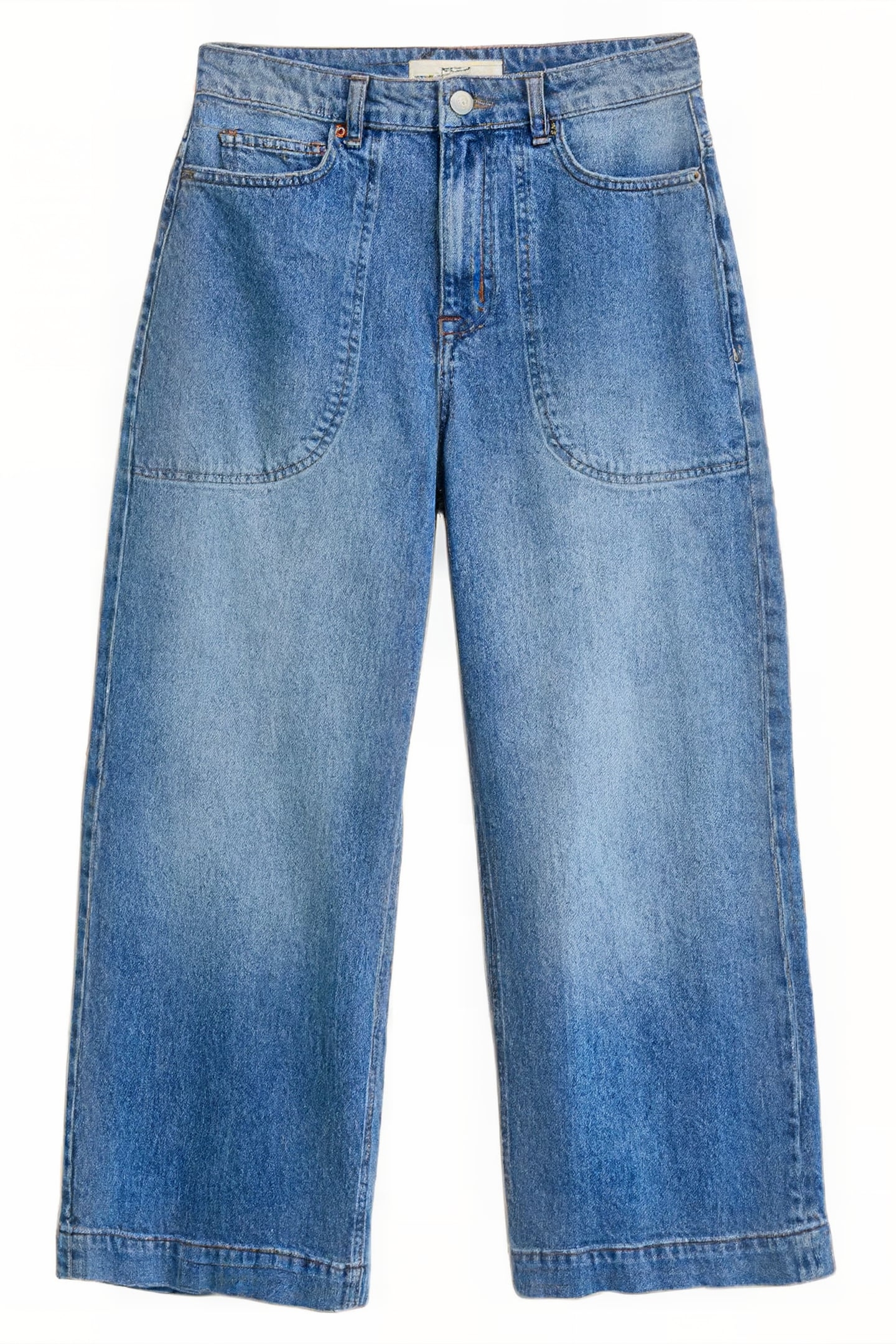 TIA WIDE LEG CROPPED JEAN  DENIM 1