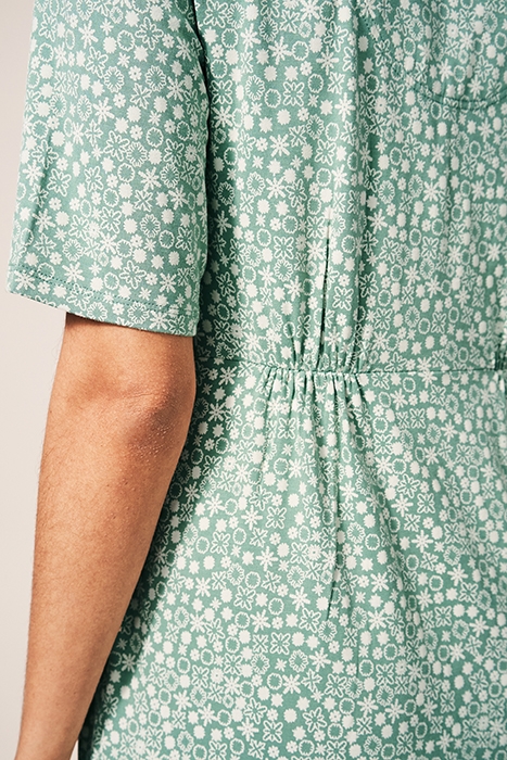 KARA ECO VERO JERSEY DRESS GREEN PRINT 4