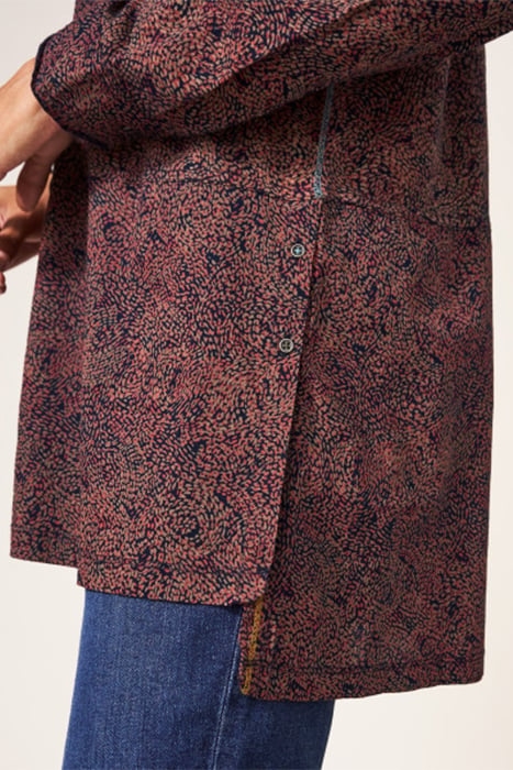 LOTTIE LONGLINE MIX SHIRT NAVY MULTI 4