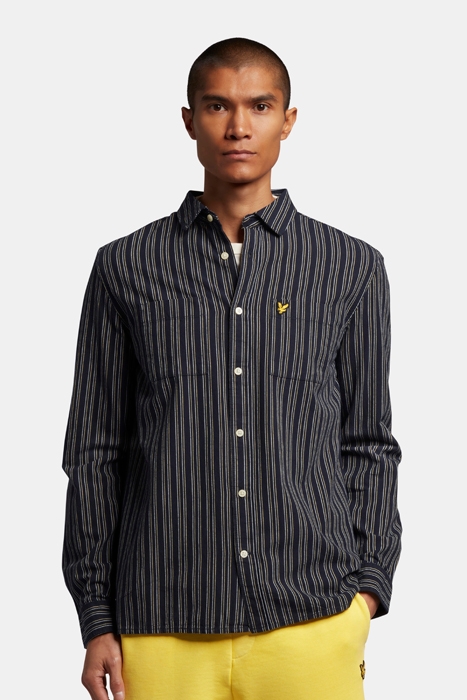 PINSTRIPE SHIRT DARK NAVY 1
