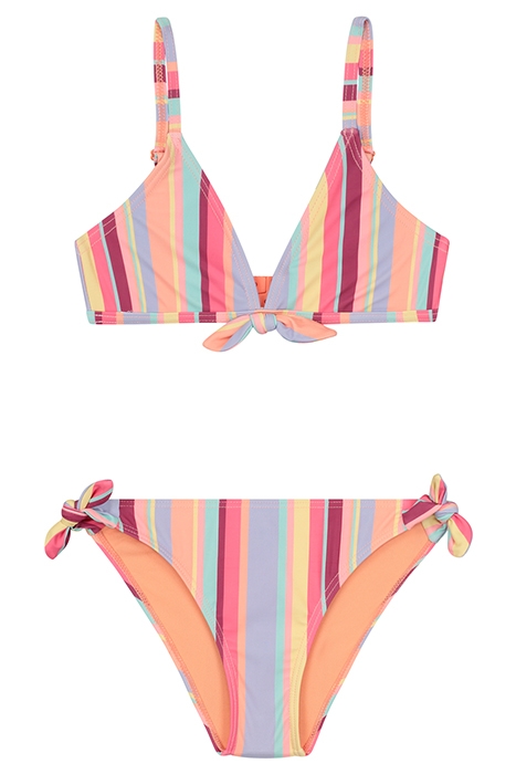 GIRLS ROSIE BIKINI SET MYKONOS STRIPE BLUSH PINK 1