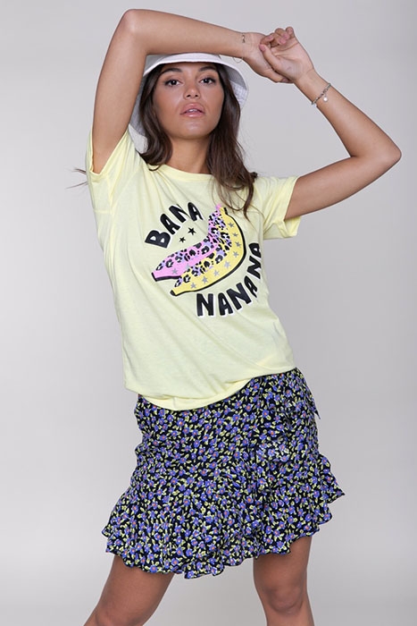 SHELBY FLOWER MINI WRAP SKIRT PURPLE 1