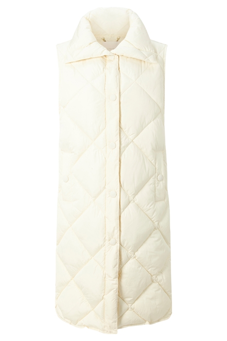 QUILTED NYLON VEST BUTTERMILK 1