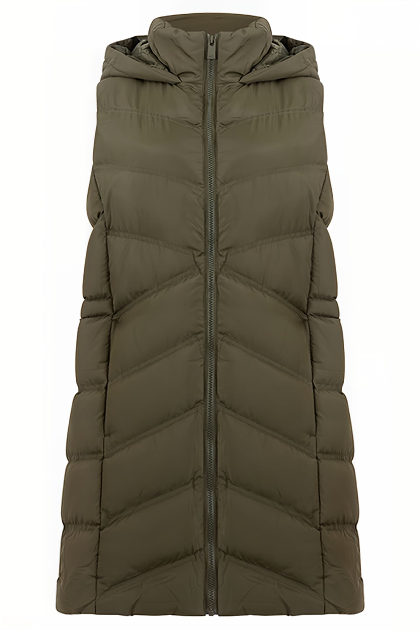 GILET ROW HOOD MID KHAKI 1