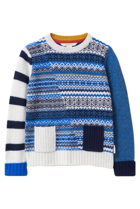 MINI ME FAIRISLE JUMPER NAVY MULTI 1