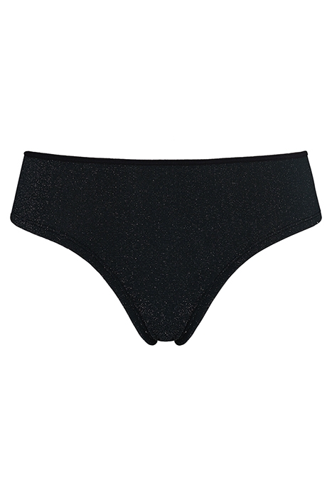 DAME DE PARIS BLACK AND SILVER LUREX BRAZILIAN BRIEFS 1